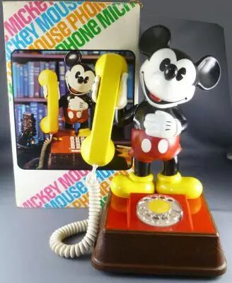 Mickey et ses amis - T�l�phone American Telecommunications Corp - Mickey 37cm Boite