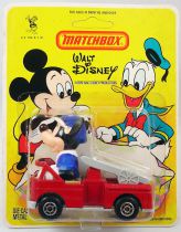 Mickey et ses amis - Véhicule en Métal Injecté Matchbox - Mickey en camion pompier (neuf en blister)