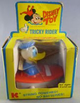 Mickey et ses amis - Véhicule Plastique Tricky Rider Kohner N° 298 - Donald en bateau Neuf Boite