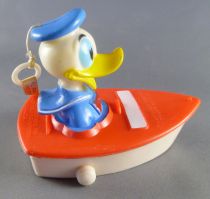 Mickey et ses amis - Véhicule Plastique Tricky Rider Kohner N° 298 - Donald en bateau Neuf Boite