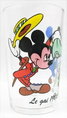 Mickey et ses Amis - Verre � moutarde Amora - 1941 Le gai 1900