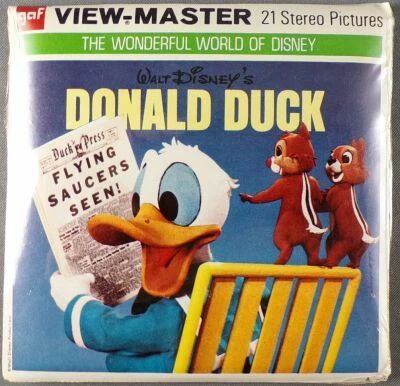 Mickey Mouse - Pochette de 3 Disques Gaf View-Master 3-D Donald Duck R�f B 525 Neuf Cellophan�e