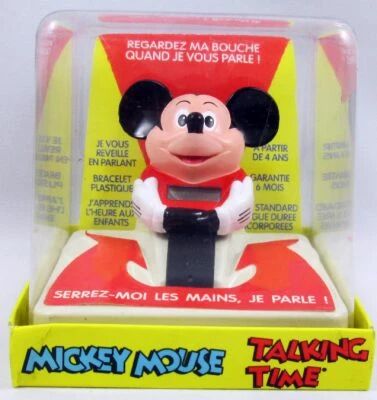 Mickey Mouse - Talking wrist watch \ Talking Time\  - Sounds Fun 1991