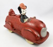 Mickey Mouse Fire Dept Ladder Truck - Sun Rubber Co. (1930\'s)