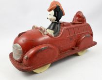 Mickey Mouse Fire Dept Ladder Truck - Sun Rubber Co. (1930\'s)