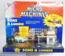 Micro Machines - Galoob - 1989 Set #4 Sons & Lumières (Ambulance & Bâtiment d\'urgence)
