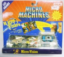 Micro Machines - Galoob - 1990 Set #6 Micro-Vision (Porsche 959, \'55 Van Panel & Taurus)