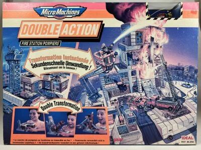 Micro Machines - Galoob Ideal - 1990 Double Action Fire Station / Pompiers