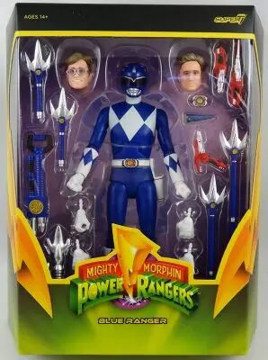 Mighty Morphin Power Rangers - Figurine Ultimates Super7 - Blue Ranger