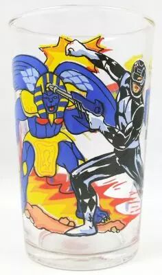 Mighty Morphin Power Rangers - Verre � moutarde Amora \ Black Ranger Zak\ 