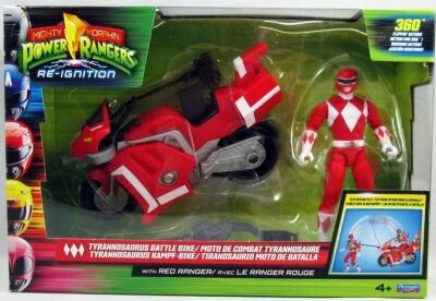 Mighty Morphin Power Rangers Re-Ignition - Tyrannosaurus Battle Bike &  Red Ranger