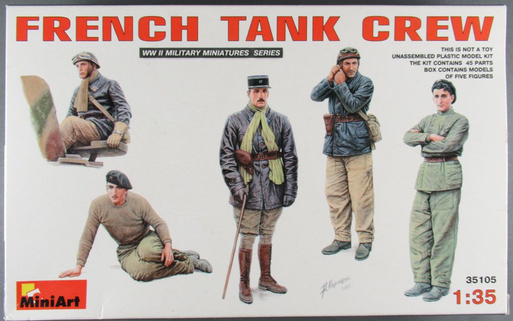 Mini Art 35105 - WW2 French Tank Crew 1:35 Mint in Box