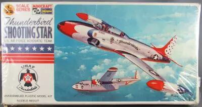 Minicraft Hasegawa 123 - Thunderbird Shootingstar USAF Avion Acrobatie 1/72 Neuf Boite Cellophan�e