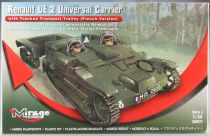 Mirage Hobby 355027 - WW2 French Renault UE 2 Universal Carrier & Tracked Transport Trolley 1:35 Mint in Box