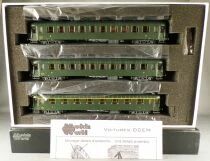 Models-World Ls Models MW 40 380 Ho Sncf Set of 3 Coachs Ocem Green 1956 Marking Era IIIcd Mint in Box