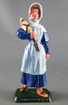 Mokarex French Regional Costumes (painted ronde bosse) Bourbonnese Woman