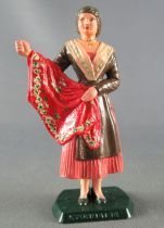 Mokarex French Regional Costumes (painted ronde bosse) Lyonnese Woman