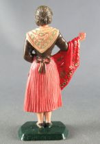 Mokarex French Regional Costumes (painted ronde bosse) Lyonnese Woman