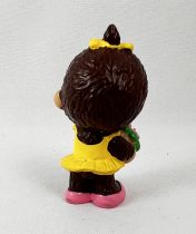 Monchhichi - Bully pvc figure - Girl with flower bouquet