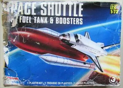 Monogram - 85-5089 Navette Spatiale R�servoir Carburant & Boosters 1/72 Neuf Boite Abim�e