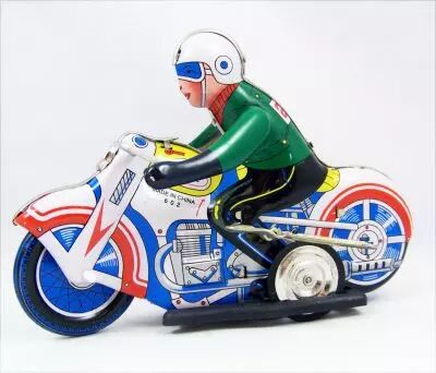 Moto - Jouet m�canique en T�le - Motorcycle (Q.S.H.)