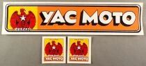 Moto - Lot de 4 Autocollants Vintages Yac Moto