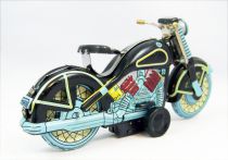 Motorbike - Tin Toy Wind-Up - Black Harley