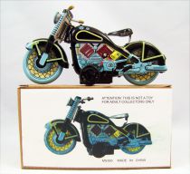 Motorbike - Tin Toy Wind-Up - Black Harley