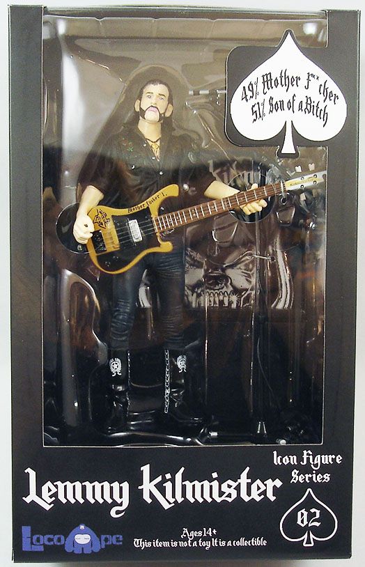 Motorhead Lemmy Kilmister Luxus Figur Gitarre Schwarz Pickguard 