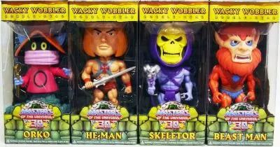MOTU Wacky Wobbler Funko - Set de 4 figurines Bobble-Head : He-Man, Skeletor, Beast-Man, Orko