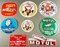 Motul - Huile Automobile - Lot de 23 Autocollants Vintage