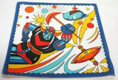 Mouchoir en tissus Goldorak (mod�le � bord bleu fonc�)
