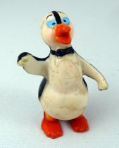 Nestor le pingouin - Figurine PVC Brabo - Nestor bras levé