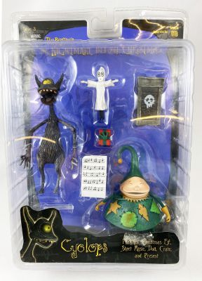 (未使用･未開封品)ナイトメアビフォアクリスマス シリーズ3 Cyclops Features:Christmas Elf,Sheet Music,Doll,Crate,and Present NECA NBX Cyclops Series 3 Action Figure