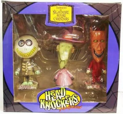 Nightmare Before Christmas - Statuette \'\'Headknocker\'\' NECA - Lock, Shock & Barrel (Am, Stram, Gram)