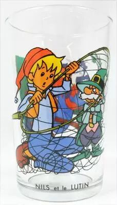 Nils Holgersson - Verre � moutarde Amora - Nils, le Lutin et Quenotte