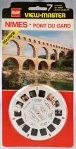 N&icirc;mes Pont du Gard France - S&eacute;rie Souvenir - 1 Disque View-Master 3D Blister Ouvert R&eacute;f. BC 207-4