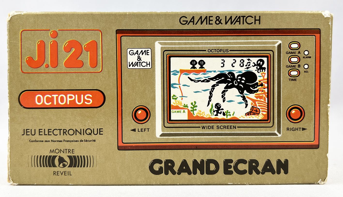 Game & Watch (J.i21) - Wide Screen - Octopus (OC-22) loose with box