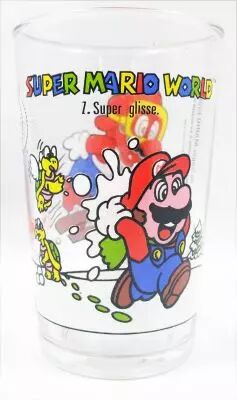 Nintendo Universe - Super Mario World - Verre � moutarde Amora 1993 - #1 Mario \ Super Glisse\ 