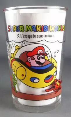 Nintendo Universe - Super Mario World - Verre � moutarde Amora 1993 - #3 L\'Escapade Sous-Marine