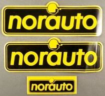 Norauto - Car Equipment - 3 x Vintage Stickers