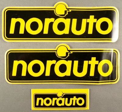 Norauto - Equipement Automobile - Lot de 3 Autocollants Vintage