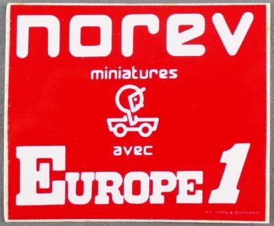 Norev - Promotional Sticker - Norev Miniatures with Europe 1 Radio