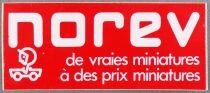 Norev - Promotional Sticker - Real Miniatures at Miniature Prices