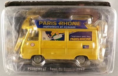 Norev Atlas Peugeot J7 Sweeper Truck Paris-Rhone 1969 Tour de France Vehicle MIB