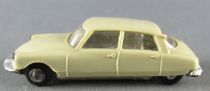 Norev Micro Miniature N°2 Ho 1:86 Citroen Ds 19 Mastic Green Metallized Wheels Weighted