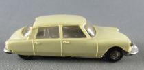 Norev Micro Miniature N°2 Ho 1:86 Citroen Ds 19 Mastic Green Metallized Wheels Weighted