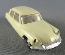 Norev Micro Miniature N°2 Ho 1:86 Citroen Ds 19 Mastic Green Metallized Wheels Weighted