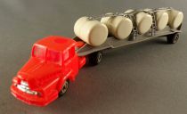 Norev Micro-Miniatures 522 Ho 1/87 Orange Unic ZU 120 Truck with Milk Containers Trailer