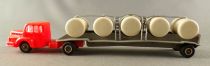 Norev Micro-Miniatures 522 Ho 1/87 Orange Unic ZU 120 Truck with Milk Containers Trailer